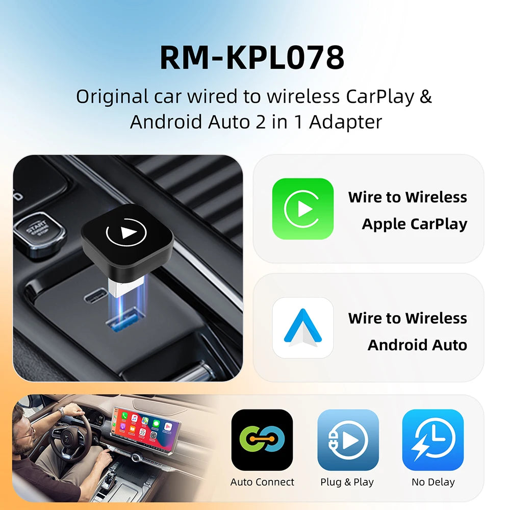 RoadEasy Wireless CarPlay Drive Hub 2 in 1